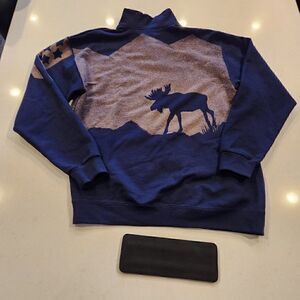 Moose Drool combo. 1/4 zip sweater and snap koozie.